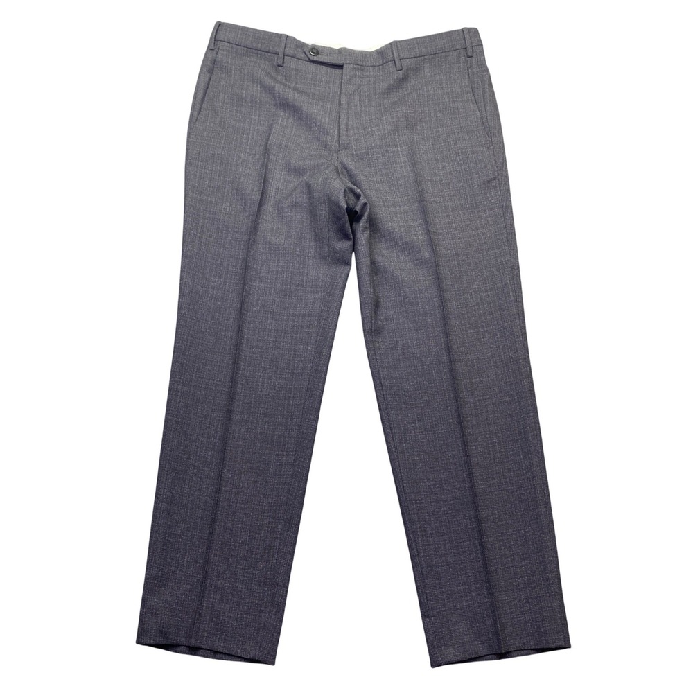 Zanella Curtis Mens Grey Wool Blend Dress Pants Size 34 Made in Italy 111860